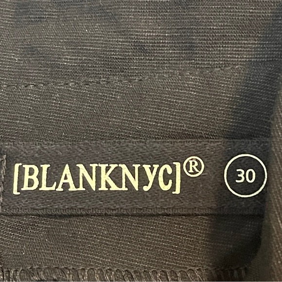 Blank NYC pants Linen blend paperbag high waisted ankle Black 30 - Picture 5 of 7